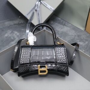 Balenciaga Embossed Leather Hourglass Bag